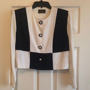VINTAGE Virgo II Elegant Black and White Jacket
